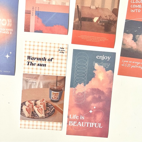 🏷️ aesthetic sunset clouds material paper for scrapbook junk journaling - Picture 9 of 11